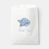 Elegant Blue Hydrangea Floral Wedding Bedankzakje (Voorkant)
