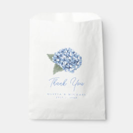 Elegant Blue Hydrangea Floral Wedding Bedankzakje