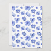 Elegant Blue Hydrangea Floral Wedding Kaart (Achterkant)