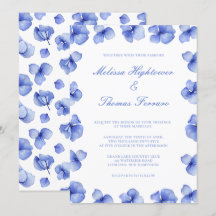 Elegant Blue Hydrangea Floral Wedding