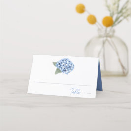 Elegant Blue Hydrangea Floral Wedding Plaatskaartje