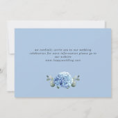 Elegant Blue Hydrangea Floral Wedding Save The Date (Achterkant)