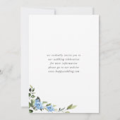 Elegant Blue Hydrangea Floral Wedding Save The Date (Achterkant)