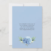 Elegant Blue Hydrangea Floral Wedding Save The Date (Achterkant)