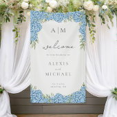 Elegant Blue Hydrangea Floral Wedding Spandoek