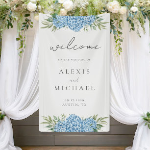 Elegant Blue Hydrangea Floral Wedding Spandoek