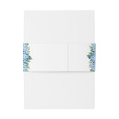 Elegant Blue Hydrangea Floral Wedding Uitnodigingen Wikkel (Achterkant Voorbeeld)