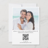 Elegant Blue Hydrangea Greenery Photo Wedding QR Save The Date (Achterkant)