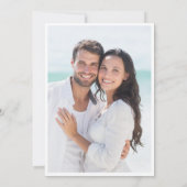 Elegant Blue Hydrangea Greenery Photo Wedding QR Save The Date (Achterkant)