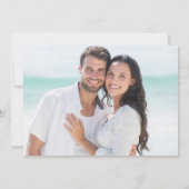 Elegant Blue Hydrangea Greenery Wedding PHOTO Save The Date (Achterkant)