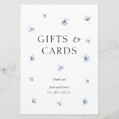 Elegant Blue Hydrangea Huwelijkscadeaus & Kaarten  (Voorkant)