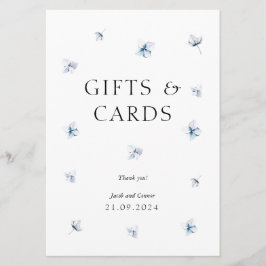 Elegant Blue Hydrangea Huwelijkscadeaus & Kaarten