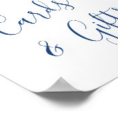 Elegant Blue Hydrangea Kaarten en geschenken bruil Poster (Hoek)