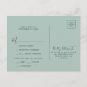 Elegant Blue Hydrangea Menu Keuze RSVP Briefkaart (Achterkant)