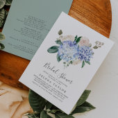Elegant Blue Hydrangea met Vrijgezellenfeest Kaart