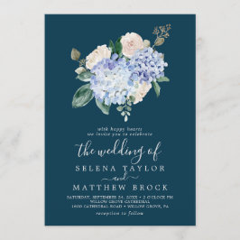 Elegant Blue Hydrangea | Navy the Wedding of Kaart