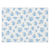 Elegant Blue Hydrangea Pattern Gray Stripe  Tafelkleed (Voorkant (Horizontaal))