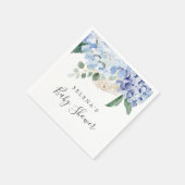 Elegant Blue Hydrangea Spring Floral Baby shower Servet (Hoek)
