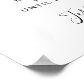 Elegant Blue Hydrangea Unplugged huwelijksceremoni Poster (Hoek)