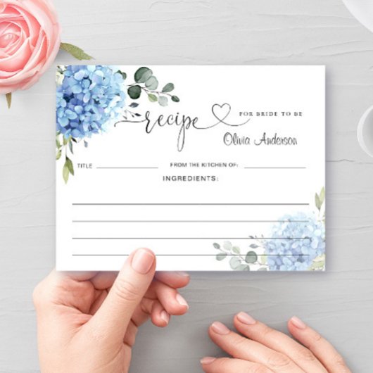 Elegant Blue Hydrangea Vrijgezellenfeest Recept Ka Briefkaart