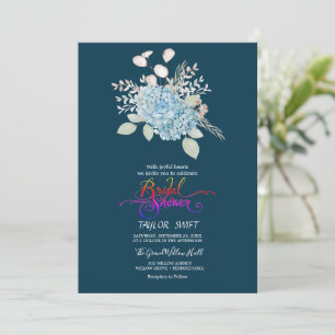 Elegant Blue Hydrangea Vrijgezellenfeest van de Kaart