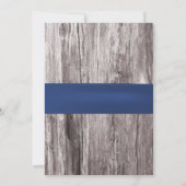 Elegant Blue Hydrangea  Vrijgezellenfeest van hout Kaart (Achterkant)