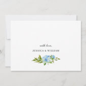 Elegant Blue Hydrangea Waterverf REHEARSAL DINNER Kaart (Achterkant)