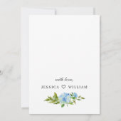 Elegant Blue Hydrangea Waterverf Vrijgezellenfeest Kaart (Achterkant)