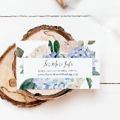 Elegant Blue Hydrangea | Website met witte weddens Informatiekaartje