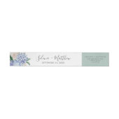 Elegant Blue Hydrangea Weddenschap Wrap rond label (Individueel)