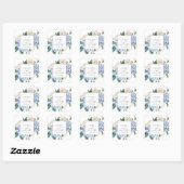 Elegant Blue Hydrangea Wedding Envelope zegels (Vel)