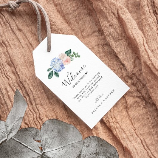 Elegant Blue Hydrangea | Welkom bij White Wedding Cadeaulabel