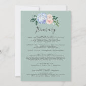 Elegant Blue Hydrangea Welkomstbrief & reisroute (Achterkant)