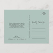 Elegant Blue Hydrangea | Wit bedankt Briefkaart (Achterkant)