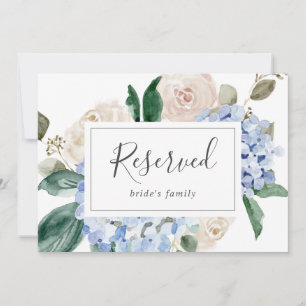 Elegant Blue Hydrangea Wit gereserveerd teken