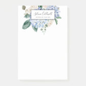 Elegant Blue Hydrangea | wit Post-it® Notes (Voorkant)
