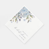 Elegant Blue Hydrangeas Vrijgezellenfeest Napkins Servet (Hoek)