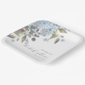 Elegant Blue Hydrangeas Vrijgezellenfeest Papieren Bordje (Gebogen)