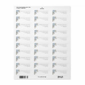 Elegant Blue Hydrangeas Waterverf Return Address Etiket (Full Sheet)