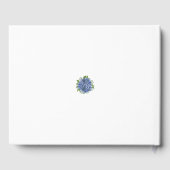 Elegant Blue Hydrangeas Waterverf Wedding Gastenboek (Achterkant)