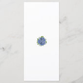 Elegant Blue Hydrangeas Waterverf Wedding Menu (Achterkant)