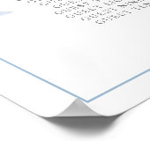 Elegant Blue Hydrangeas Wedding Plan Poster (Hoek)