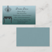 Elegant Blue Interior Design Visitekaartje Afsprakenkaartje (Voorkant / Achterkant)
