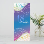 Elegant Blue Invitation Kaart (Staand voorkant)