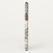 Elegant Blue Jay Bird  Pink Floral and Name Case-Mate iPhone Case (Achterkant / rechts)