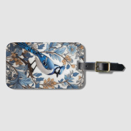 Elegant Blue Jay William Morris geïnspireerd Bagagelabel
