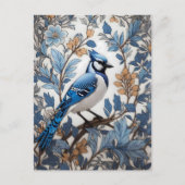 Elegant Blue Jay William Morris geïnspireerd Briefkaart (Voorkant)