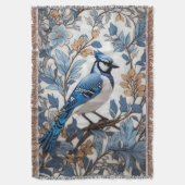 Elegant Blue Jay William Morris geïnspireerd Deken (Voorkant Verticaal)