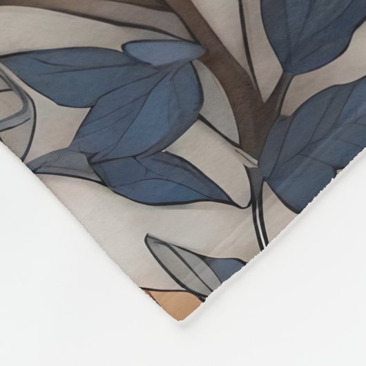 Elegant Blue Jay William Morris geïnspireerd Fleece Deken (Hoek)