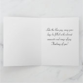 Elegant Blue Jay William Morris geïnspireerd Kaart (Binnen)